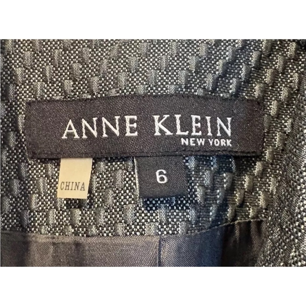 Anne Klein Gray Textured Blazer Jacket Career Womens Size 6 - Picture 3 of 5